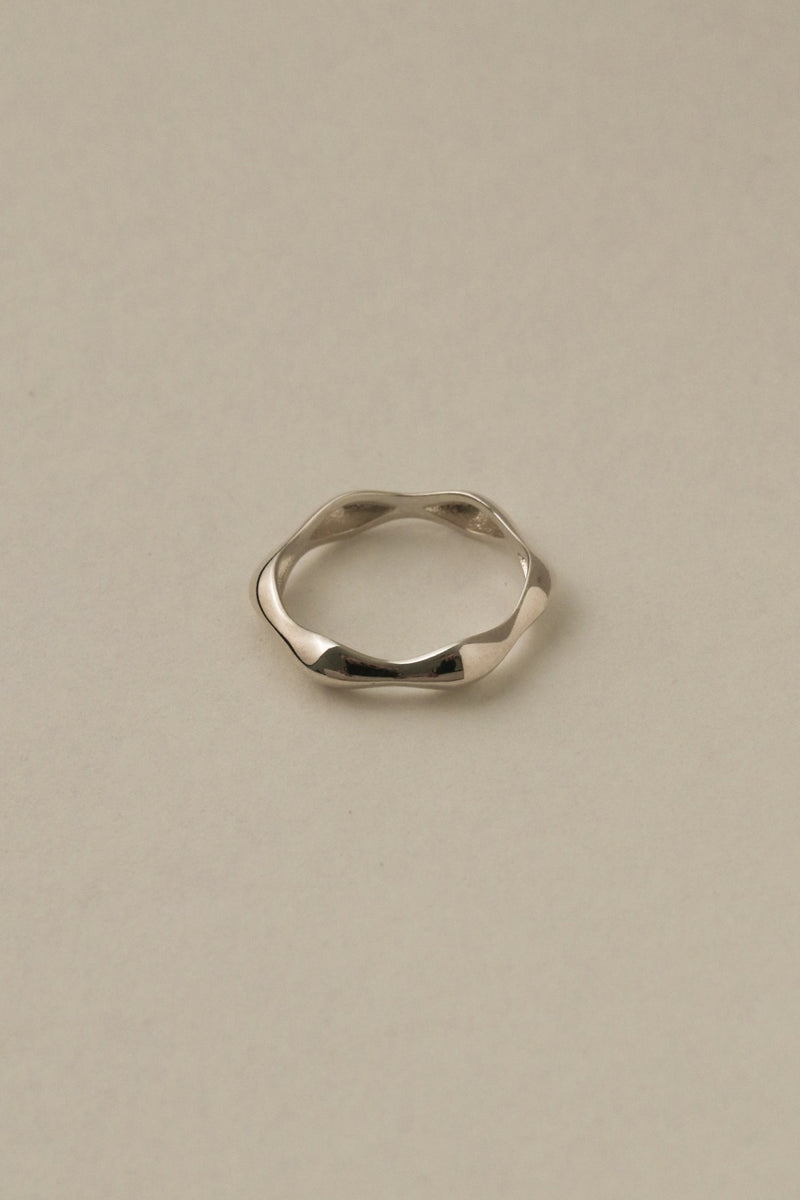 925 Silver Minimalist Wave-O Ring<br><font>Size 11•12•14</font>