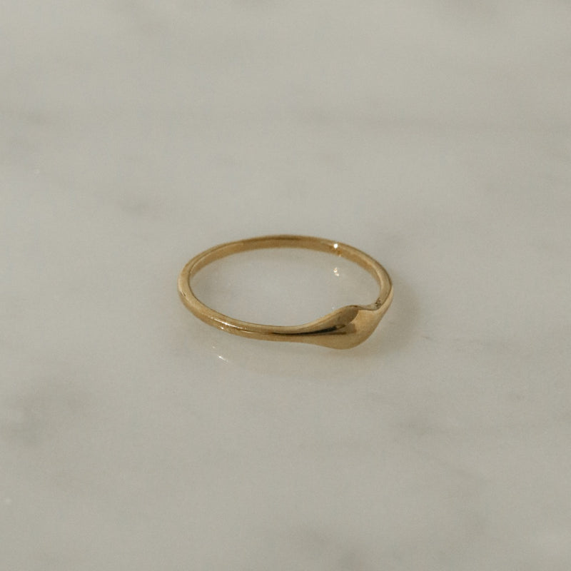 925 Silver Evening Dew Ring, 18K Yellow Gold Plating<br><font>Size 11•12•14</font>