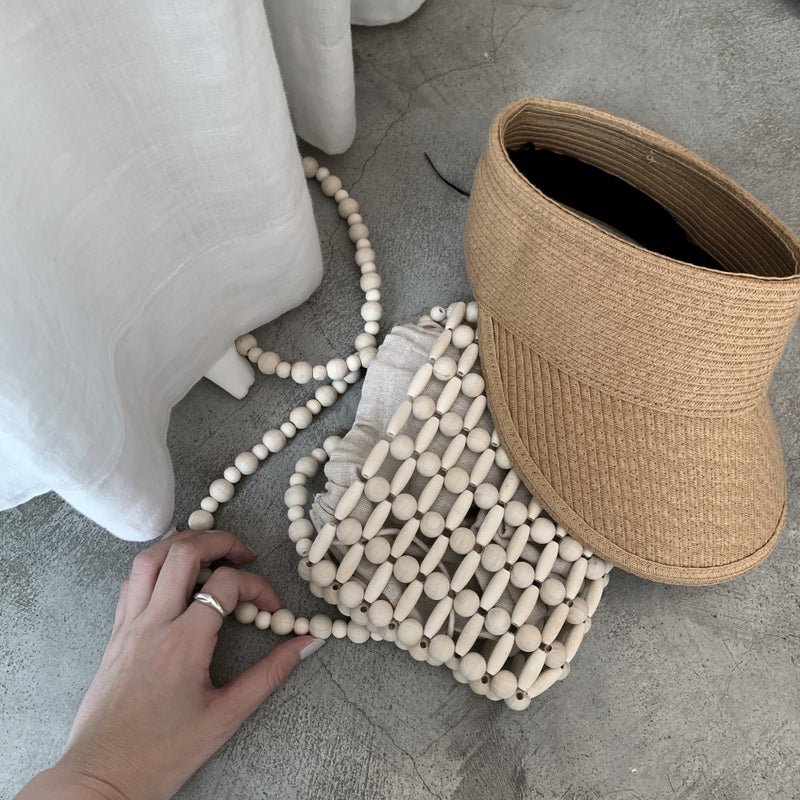 Woody Beaded Shoulder Bag