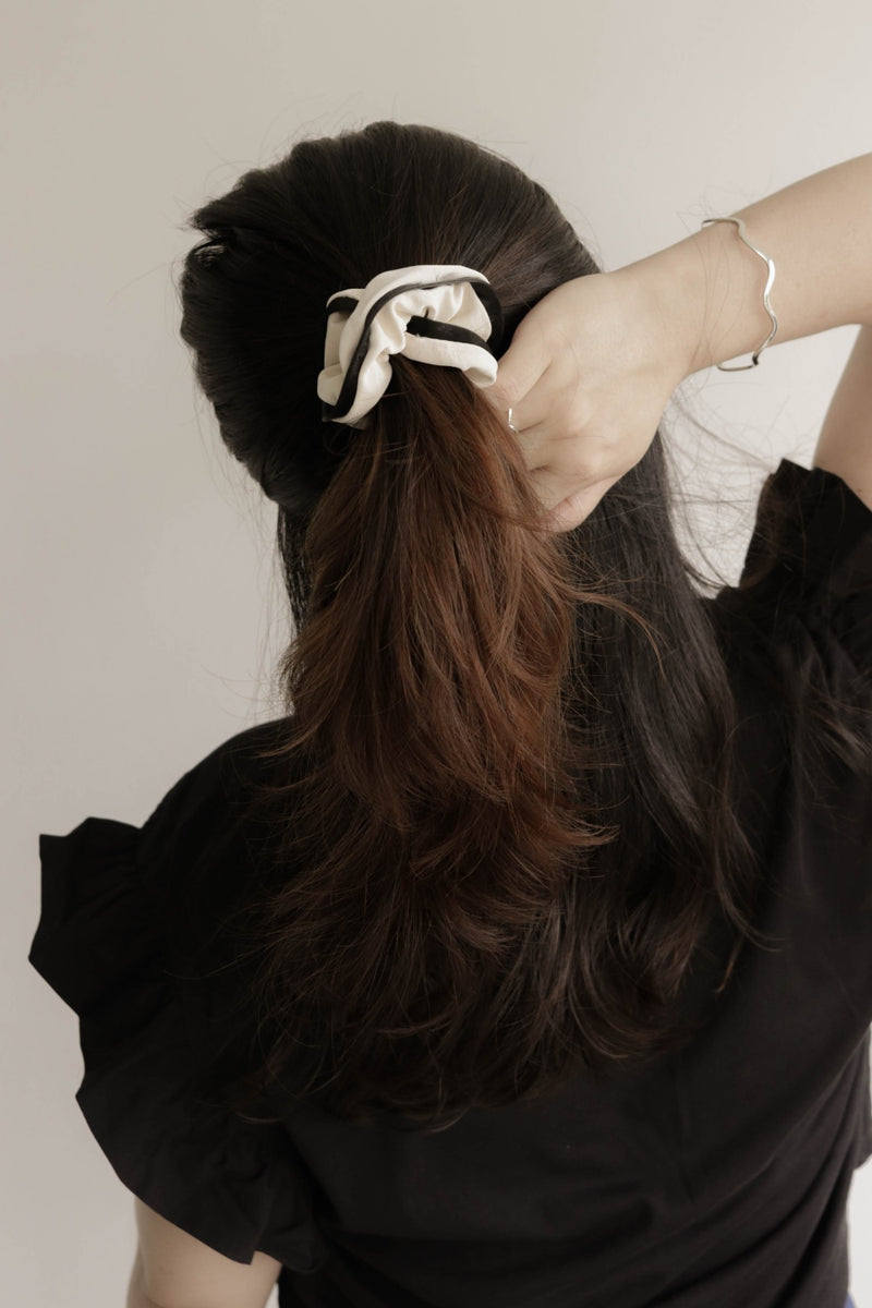 Frilly Twilly Leatherette Scrunchie